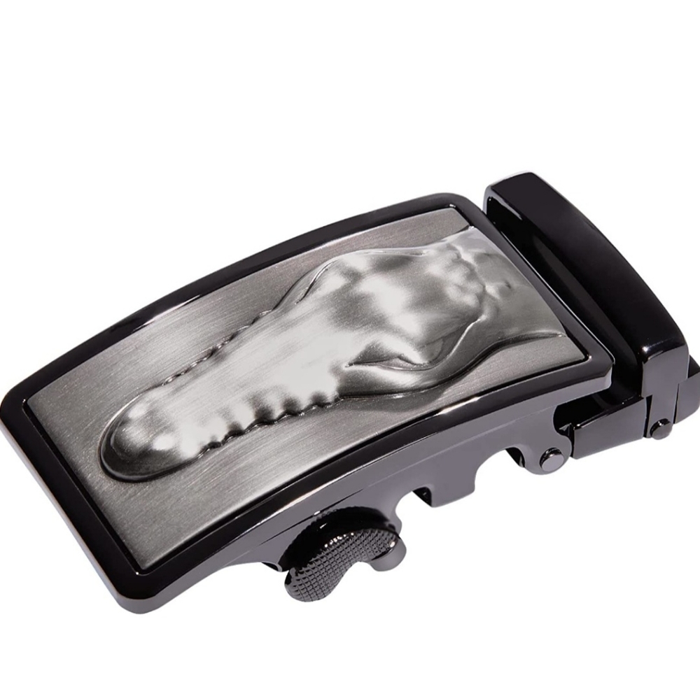 Crocodile ratchet belt buckle Only Mens 35mm 1 3/8